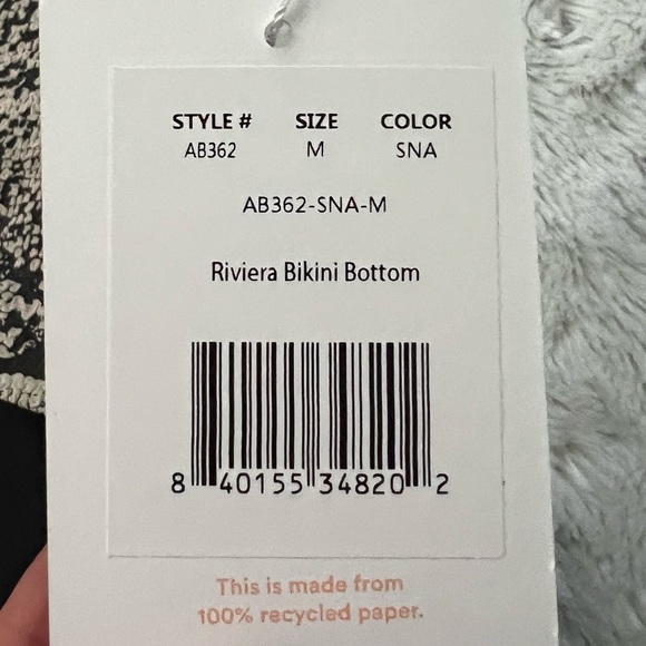 NWT- ANDIE Swim Riviera Bikini Bottom Snake Print - Picture 8 of 10